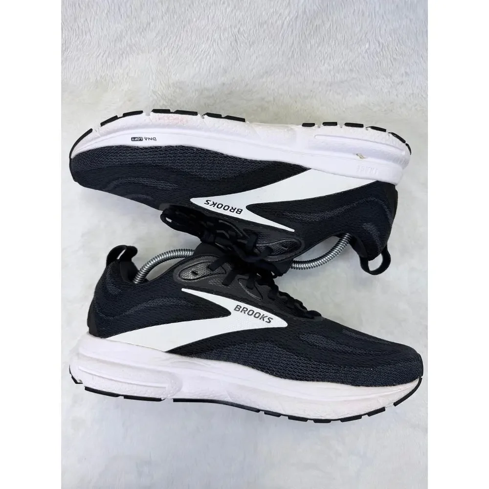 Brooks Trace 4 Mens Running Shoes Black White Size 10 2E Wide Sneaker
